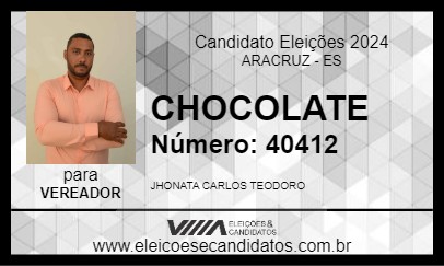 Candidato CHOCOLATE 2024 - ARACRUZ - Eleições