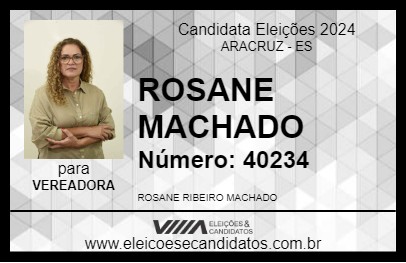 Candidato ROSANE MACHADO 2024 - ARACRUZ - Eleições