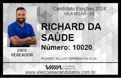 Candidato RICHARD DA SAÚDE 2024 - VILA VELHA - Eleições