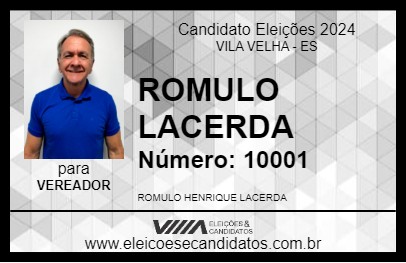 Candidato ROMULO LACERDA 2024 - VILA VELHA - Eleições