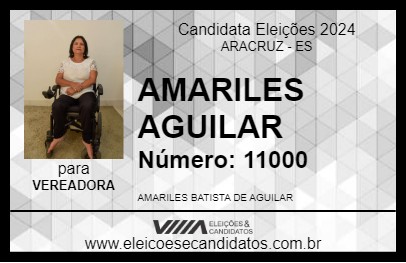 Candidato AMARILES AGUILAR 2024 - ARACRUZ - Eleições