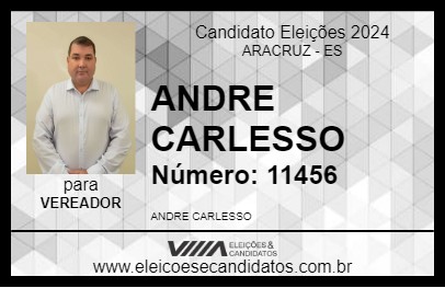 Candidato ANDRE CARLESSO 2024 - ARACRUZ - Eleições