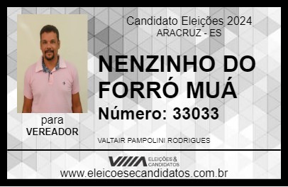 Candidato NENZINHO DO FORRÓ MUÁ 2024 - ARACRUZ - Eleições