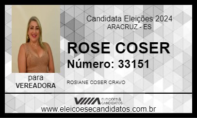 Candidato ROSE COSER 2024 - ARACRUZ - Eleições