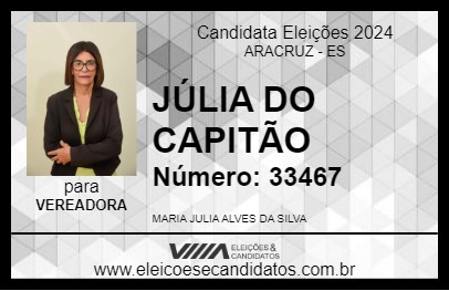 Candidato JÚLIA DO CAPITÃO 2024 - ARACRUZ - Eleições