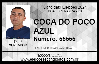 Candidato COCA DO POÇO AZUL 2024 - BOA ESPERANÇA - Eleições