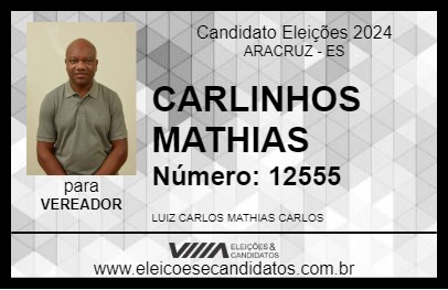 Candidato CARLINHOS MATHIAS 2024 - ARACRUZ - Eleições