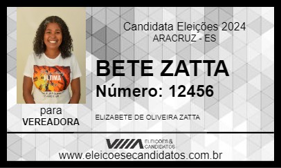 Candidato BETE ZATTA 2024 - ARACRUZ - Eleições