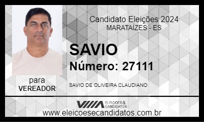 Candidato SAVIO 2024 - MARATAÍZES - Eleições