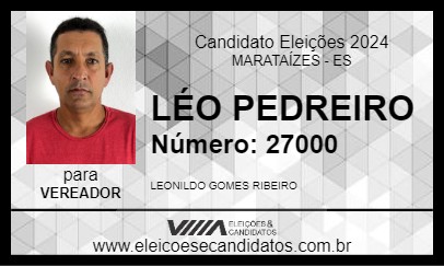 Candidato LÉO PEDREIRO 2024 - MARATAÍZES - Eleições