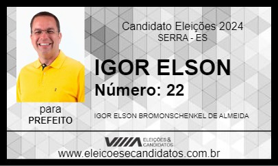 Candidato IGOR ELSON 2024 - SERRA - Eleições