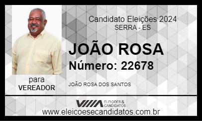 Candidato JOÃO ROSA 2024 - SERRA - Eleições