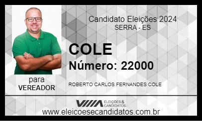 Candidato COLE 2024 - SERRA - Eleições