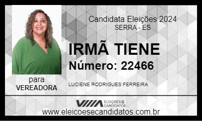 Candidato IRMÃ TIENE 2024 - SERRA - Eleições