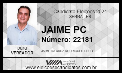 Candidato JAIME PC 2024 - SERRA - Eleições