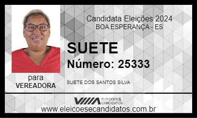 Candidato SUETE 2024 - BOA ESPERANÇA - Eleições