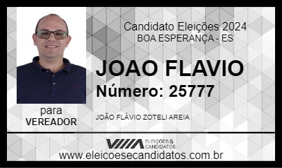 Candidato JOAO FLAVIO 2024 - BOA ESPERANÇA - Eleições