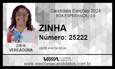 Candidato ZINHA 2024 - BOA ESPERANÇA - Eleições