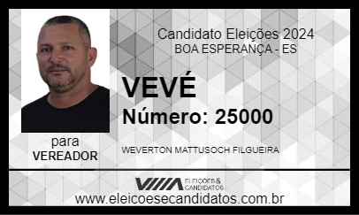 Candidato VEVÉ 2024 - BOA ESPERANÇA - Eleições