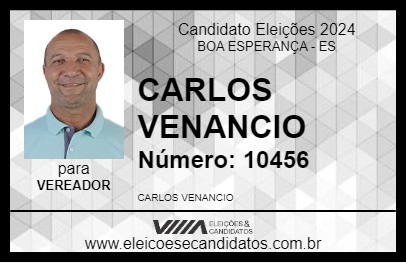 Candidato CARLOS VENANCIO 2024 - BOA ESPERANÇA - Eleições