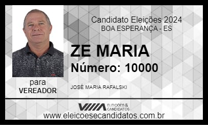 Candidato ZE MARIA 2024 - BOA ESPERANÇA - Eleições