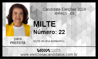 Candidato MILTE 2024 - IBIRAÇU - Eleições