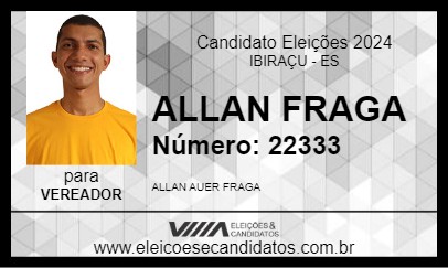 Candidato ALLAN FRAGA 2024 - IBIRAÇU - Eleições