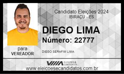 Candidato DIEGO LIMA 2024 - IBIRAÇU - Eleições