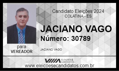 Candidato JACIANO VAGO 2024 - COLATINA - Eleições