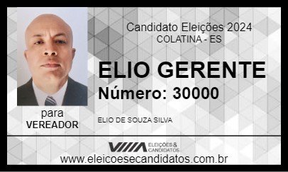 Candidato ELIO GERENTE 2024 - COLATINA - Eleições