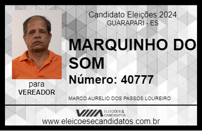 Candidato MARQUINHO DO SOM 2024 - GUARAPARI - Eleições