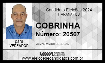 Candidato COBRINHA 2024 - ITARANA - Eleições