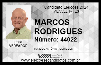 Candidato MARCOS RODRIGUES 2024 - VILA VELHA - Eleições