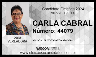 Candidato CARLA CABRAL 2024 - VILA VELHA - Eleições