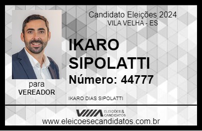 Candidato IKARO SIPOLATTI 2024 - VILA VELHA - Eleições