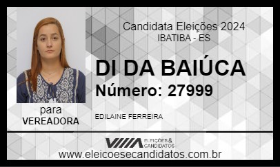 Candidato DI DA BAIÚCA 2024 - IBATIBA - Eleições