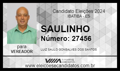 Candidato SAULINHO 2024 - IBATIBA - Eleições