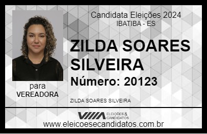 Candidato ZILDA SOARES SILVEIRA 2024 - IBATIBA - Eleições