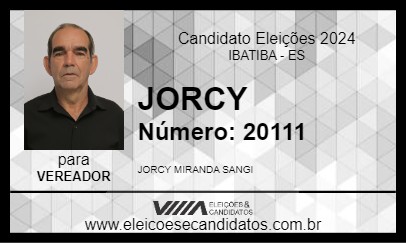 Candidato JORCY 2024 - IBATIBA - Eleições