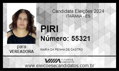 Candidato PIRI 2024 - ITARANA - Eleições