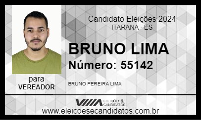 Candidato BRUNO LIMA 2024 - ITARANA - Eleições