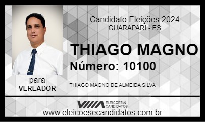 Candidato THIAGO MAGNO 2024 - GUARAPARI - Eleições