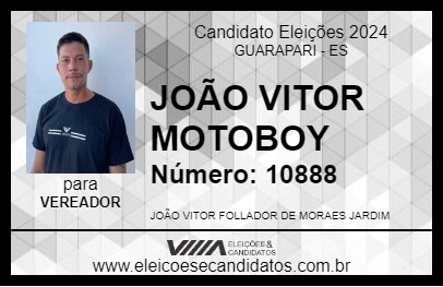 Candidato JOÃO VITOR MOTOBOY 2024 - GUARAPARI - Eleições