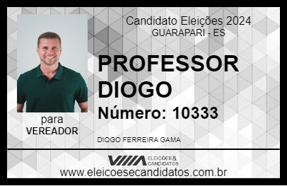 Candidato PROFESSOR DIOGO 2024 - GUARAPARI - Eleições