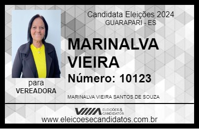 Candidato MARINALVA VIEIRA 2024 - GUARAPARI - Eleições