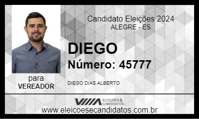 Candidato DIEGO 2024 - ALEGRE - Eleições