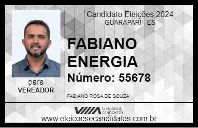 Candidato FABIANO ENERGIA 2024 - GUARAPARI - Eleições