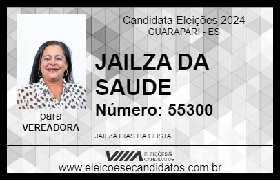 Candidato JAILZA DA SAUDE 2024 - GUARAPARI - Eleições