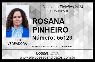 Candidato ROSANA PINHEIRO 2024 - GUARAPARI - Eleições