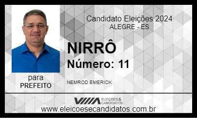 Candidato NIRRÔ 2024 - ALEGRE - Eleições